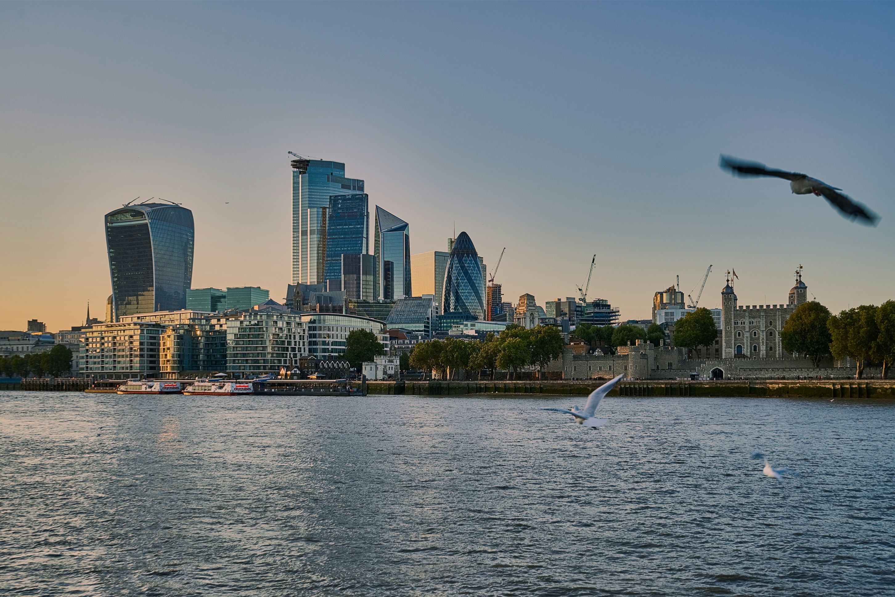 Panoramic shot of the City in London